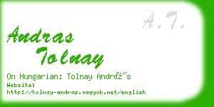 andras tolnay business card